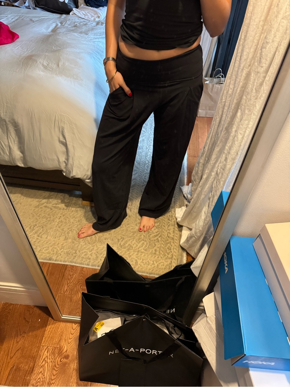 lululemon athletica Black Wide-Leg Pants